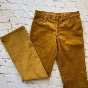 Perfect Vintage 1960s brown corduroy kick flare pants by Key Man